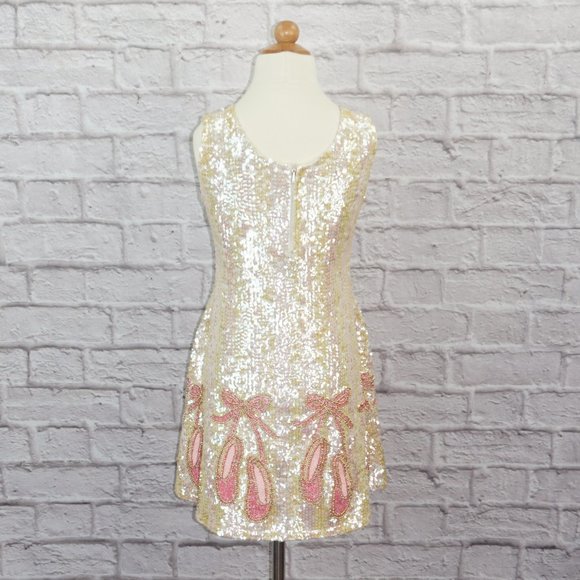 Vintage Little Attitudes Sequin Ballet Slipper Dress 7 - Picture 4 of 5